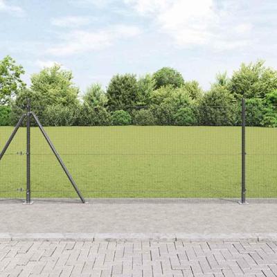 VidaXL Afrasteringspaal grijs 10 x 0,8 m (16 x 16 mm gaas)