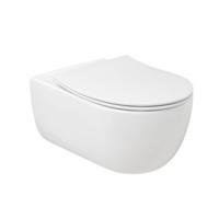 Plieger Kansas wandclosetpack met wandcloset diepspoel spoelrandloos 36x54.5cm inclusief softclose slim closetzitting en lift-off glans wit KANSASPACK WHITE NORMAL - thumbnail