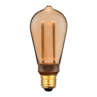 Lichtbron stepdim. Amber kooldraad E27 ST64 - thumbnail