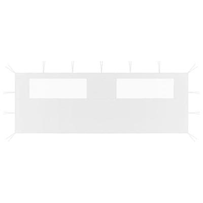 VidaXL Prieelzijwand met ramen 6x2 m wit VidaXL Prieelzijwand met ramen 6x2 m wit