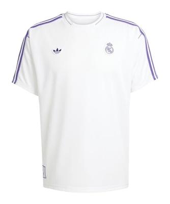 adidas Real Madrid Terrace Icons T-Shirt Wit Paars adidas Real Madrid Terrace Icons T-Shirt Wit Paars