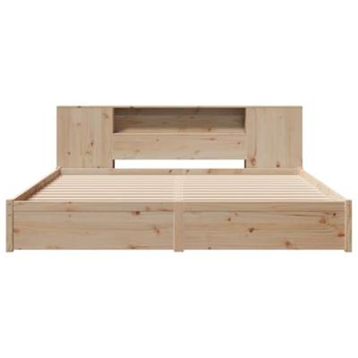 Bed met boekenkast zonder matras massief grenenhout 180x200 cm