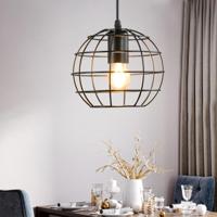 YWXLight smeedijzer kunst Globe vormige frame plafondlamp hanglamp voor Restaurant Bar Cafe House - thumbnail