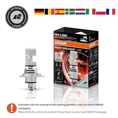 OSRAM 64210DWNBSP-1HB LED-lamp Night Breaker LED Speed H7 16 W 12 V