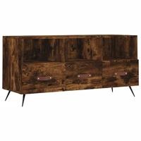 Tv-meubel 102x36x50 cm bewerkt hout gerookt eikenkleurig - thumbnail