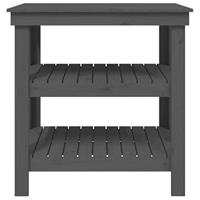Werkbank 78,5x50x80 cm massief grenenhout grijs - thumbnail