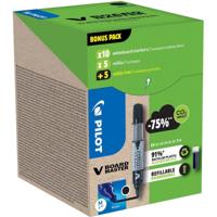Pilot V-Board Master BeGreen whiteboardmarker, ronde punt, 2,3 mm, 10 stuks + 10 vullingen, zwart - thumbnail