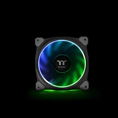 Thermaltake Riing Plus 12 RGB Kit PC-ventilator Zwart, RGB (b x h x d) 120 x 120 x 25 mm Incl. LED-verlichting