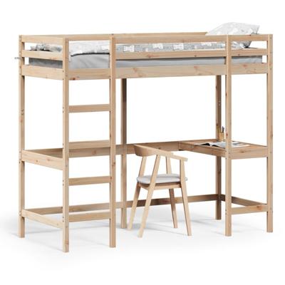 Hoogslaper met bureau massief grenenhout 75x190 cm - thumbnail