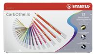 Stabilo carbothello metalen doos kleurpotloden, 12st. - thumbnail