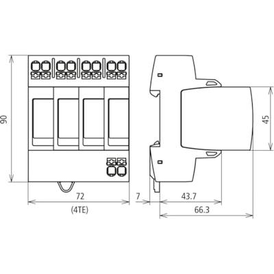 DEHN 942400 DG MP TNS 275 Overspanningsafleider Overspanningsbeveiliging voor: Verdeelkast 20 kA 1 stuk(s)