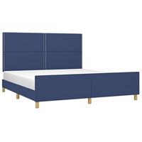 Bedframe zonder matras stof blauw 180x200 cm - thumbnail