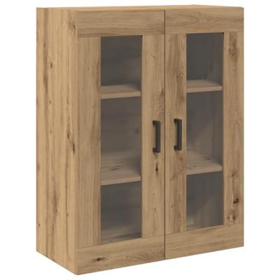 Wandkast artisanaal eikenkleurig 69.5 x 34 x 90 cm Bewerkt hout