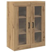 Wandkast artisanaal eikenkleurig 69.5 x 34 x 90 cm Bewerkt hout - thumbnail