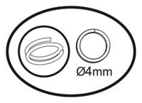 Darice Vaessen creative • ringen enkel 4mm 360pcs silver - thumbnail