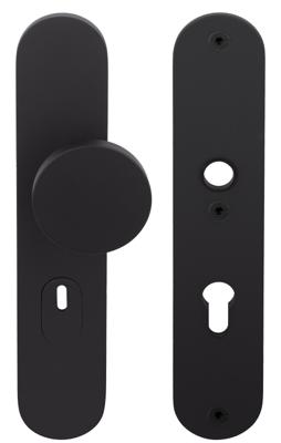 Formani Basics LB60-50KT massieve veiligheidsschilden met kerntrekbeveiliging knop/kruk SKG*** PC72 - mat zwart