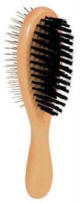 TRIXIE BORSTEL DUBBELZIJDIG HOUT 21X6 CM 2 ST