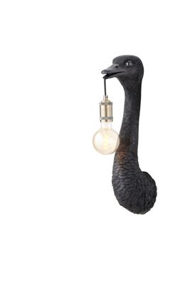 Light & Living Wandlamp 'Ostrich' 57cm, kleur Zwart Light & Living Wandlamp 'Ostrich' 57cm, kleur Zwart