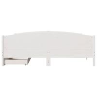 Bedframe zonder matras massief grenenhout wit 160x200 cm - thumbnail