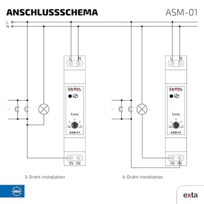 Zamel ASM-01 Trappenhuislichtautomaat DIN-rails 230 V