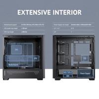 Antec FLUX Midi-tower PC-behuizing Zwart, Hout - thumbnail