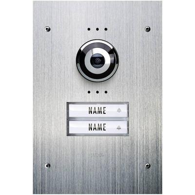 m-e modern-electronics Vistadoor Buitenunit voor Video-deurintercom Kabelgebonden Tweegezinswoning RVS