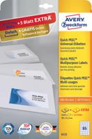 Avery-Zweckform 6121 Universele etiketten 38 x 21.2 mm Papier Wit 1950 stuk(s) Permanent hechtend Inkjet, Laser (zwart/wit), Laser (kleur), Kopiëren - thumbnail