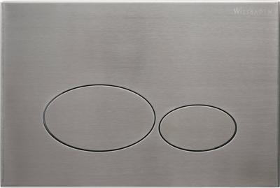 Saqu Oval bedieningspaneel geborsteld staal voor Geberit Sigma reservoir 12cm (UP320)