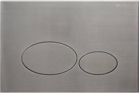 Saqu Oval bedieningspaneel geborsteld staal voor Geberit Sigma reservoir 12cm (UP320) - thumbnail