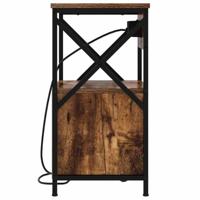 Nachtkastje 2 pcs Gerookt eiken 40 x 31 x 60 cm Bewerkt hout - thumbnail