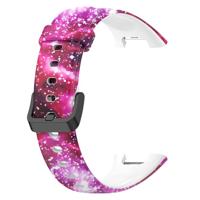 Siliconen bandje met print - Sterrenhemel paars - Xiaomi Smart band 7 Pro - thumbnail