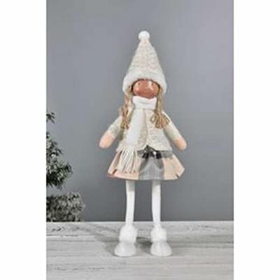 Decoratieve figuren DKD Home Decor Kerstmis Pop Polyester Meisjes (15 x 9 x 43 cm) (2 Stuks)