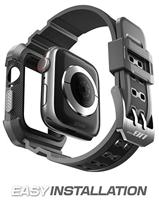 SUPCASE [Unicorn Beetle Pro] Ontworpen voor Apple Watch Series 7/6/SE/5/4 [45/44mm], robuuste beschermhoes met bandjes (zwart) - thumbnail