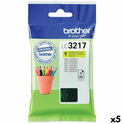 Originele inktcartridge Brother LC3217 Geel (5 Stuks)