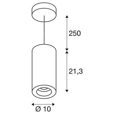 SLV HanglampNuminos L Dali zwart 2700K - 24gr - 1004626