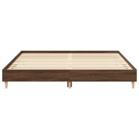 Bedframe zonder matras 200x200 cm spaanplaat bruin eikenkleurig - thumbnail