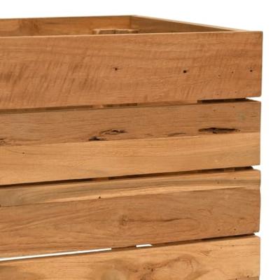 VidaXL Plantenbak verhoogd 50x40x38 cm gerecycled teakhout en staal