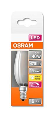 OSRAM HOMELIGHTING 4058075436985 LED-lamp Energielabel F (A - G) E14 Kaars 4.8 W = 40 W Warmwit (Ø x l) 35 mm x 97 mm 1 stuk(s)