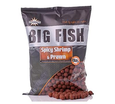 Dynamite Baits Spicy Shrimp & Prawn Boilies 15mm 1Kg