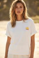 Only Onlminna Life S/s Print Top Cs Jrs T-shirt Korte Mouw 4964245 Cloud Dancer Sun - thumbnail