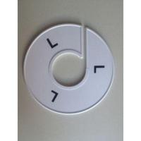 Maatring 11 cm wit/zwart L - thumbnail