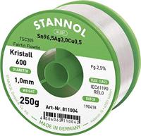 Stannol Kristall 600 Fairtin Soldeertin, loodvrij Loodvrij Sn96,5Ag3Cu0,5 REL0 250 g 1 mm - thumbnail