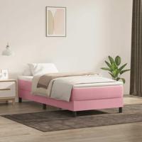 Boxspring zonder matras fluweel roze 90x210 cm - thumbnail