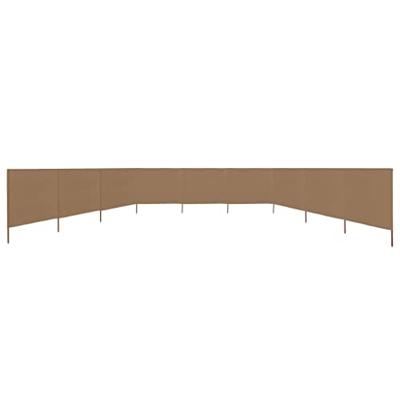 Windscherm 9-panelen 1200x160 cm stof taupe - thumbnail