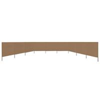 Windscherm 9-panelen 1200x120 cm stof taupe - thumbnail
