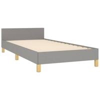 Bedframe zonder matras 90x200 cm stof lichtgrijs - thumbnail