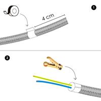 Light depot - strijkijzersnoer 1,5 meter - beige bruin - Outlet - thumbnail