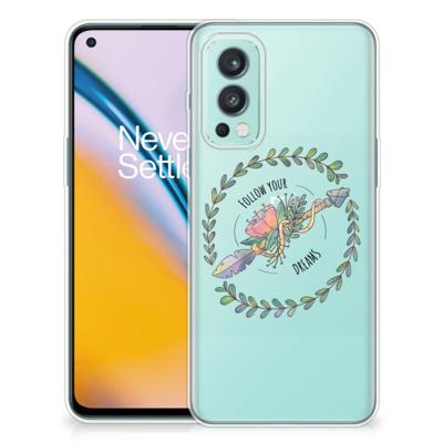 OnePlus Nord 2 5G Telefoonhoesje met Naam Boho Dreams OnePlus Nord 2 5G Telefoonhoesje met Naam Boho Dreams