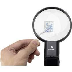 TOOLCRAFT 821010 821010 Staande loep Vergrotingsfactor: 2 x, 4 x Lensgrootte: (Ø) 88 mm