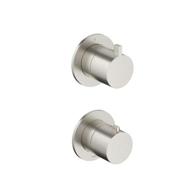 Hotbath Ace - Afbouwdeel voor Inbouw Thermostaat - 2-Weg Stop-Omstel - Geborsteld Nikkel - V01
